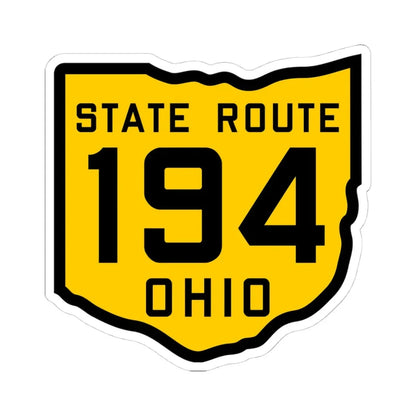 OH-194 1920 (Ohio) (Road Sign) STICKER Vinyl Kiss-Cut Decal 4 Inch White - The Sticker Space