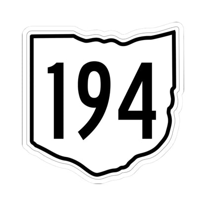 OH-194 1960 (Ohio) (Road Sign) STICKER Vinyl Kiss-Cut Decal 3 Inch White - The Sticker Space