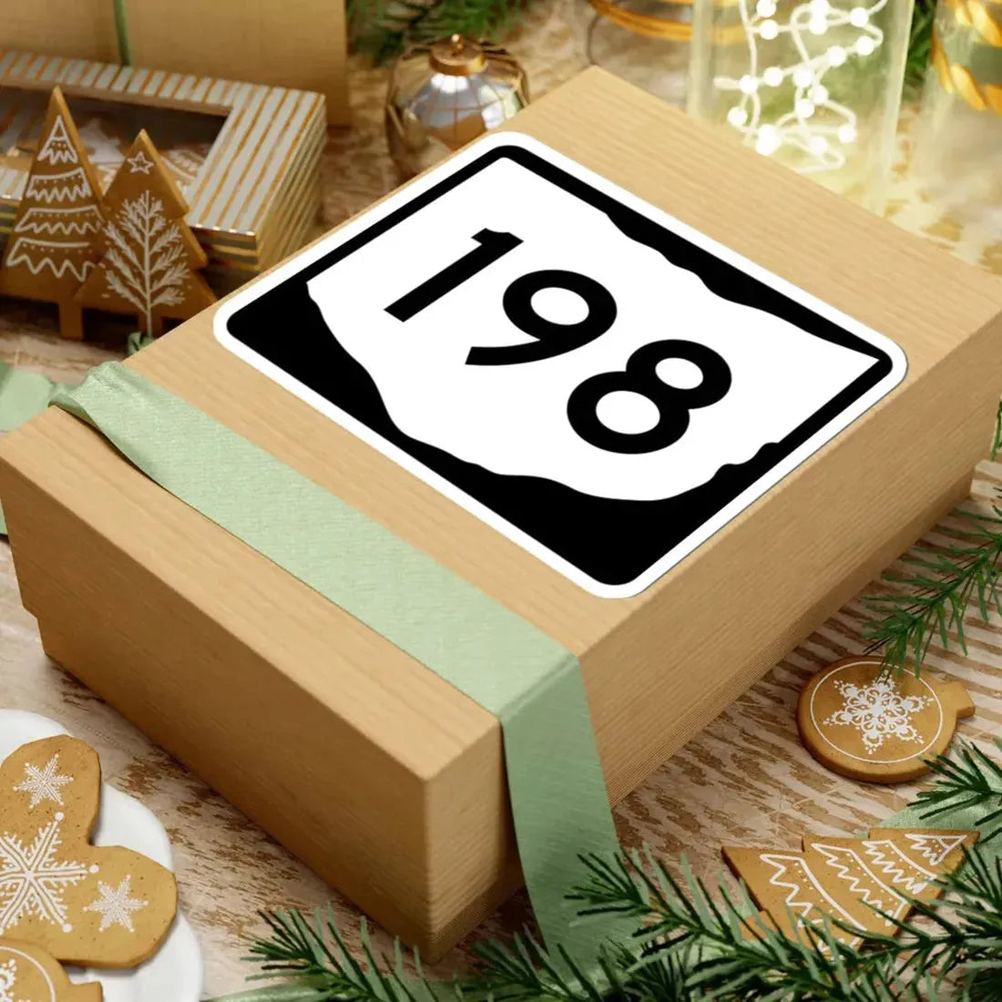 OH-198 (Ohio) (Road Sign) STICKER Vinyl Kiss-Cut Decal - The Sticker Space