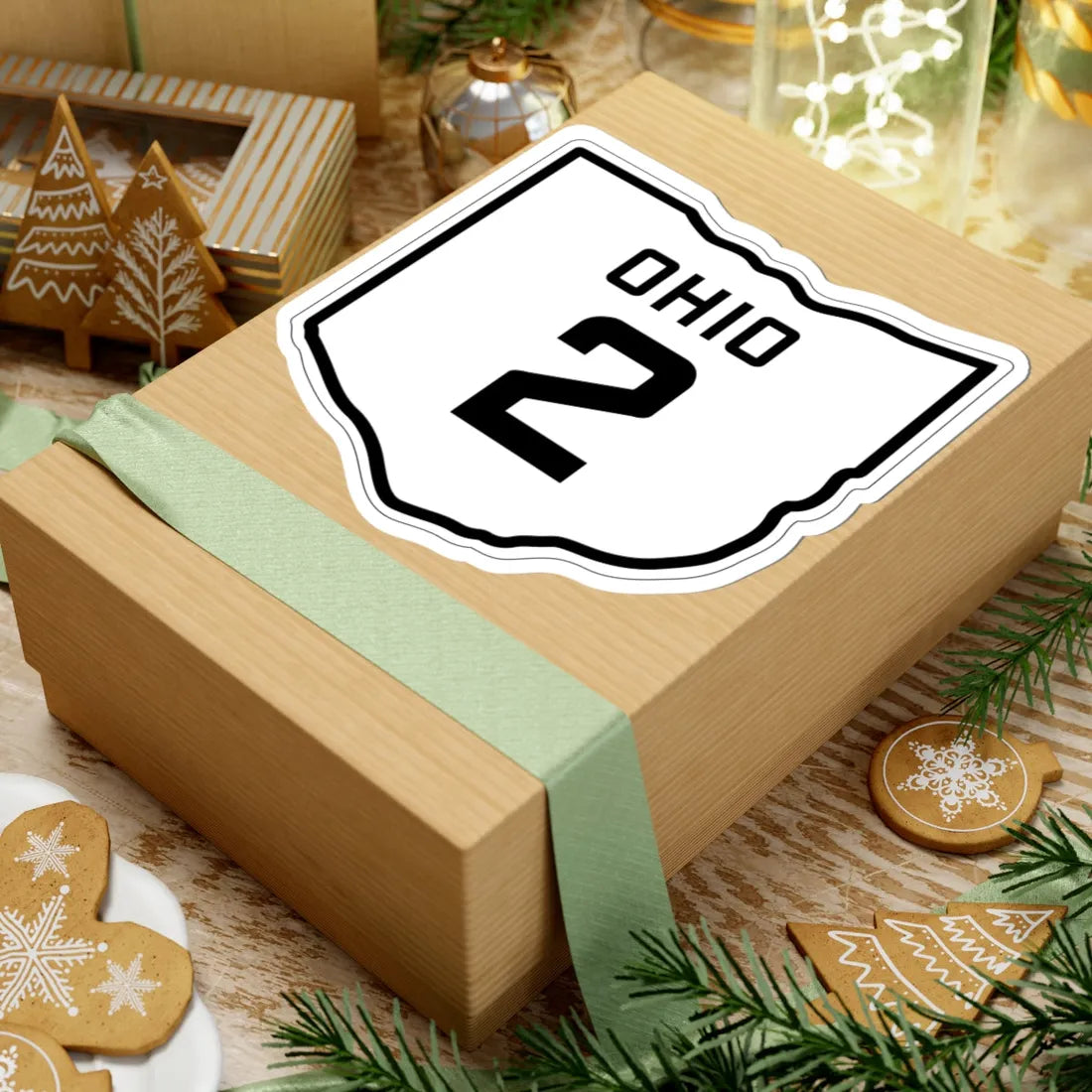 OH-2 1927 (Ohio) (Road Sign) STICKER Vinyl Kiss-Cut Decal - The Sticker Space