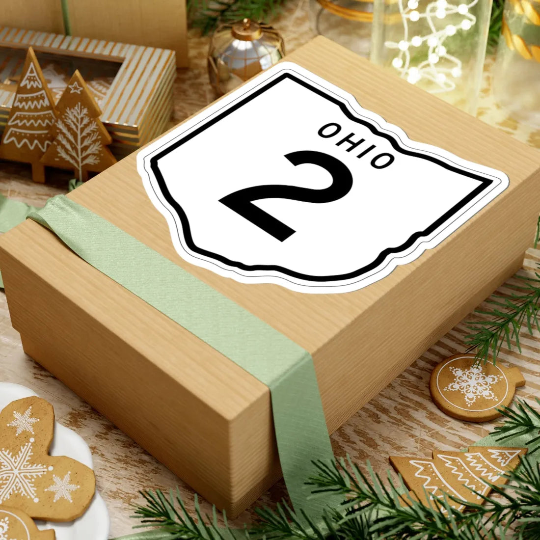 OH-2 1948 (Ohio) (Road Sign) STICKER Vinyl Kiss-Cut Decal - The Sticker Space