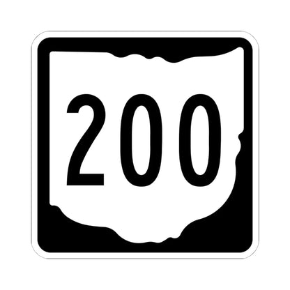 OH-200 1967 (Ohio) (Road Sign) STICKER Vinyl Kiss-Cut Decal 6 Inch White - The Sticker Space
