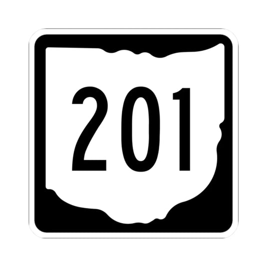 OH-201 1967 (Ohio) (Road Sign) STICKER Vinyl Kiss-Cut Decal 2 Inch White - The Sticker Space