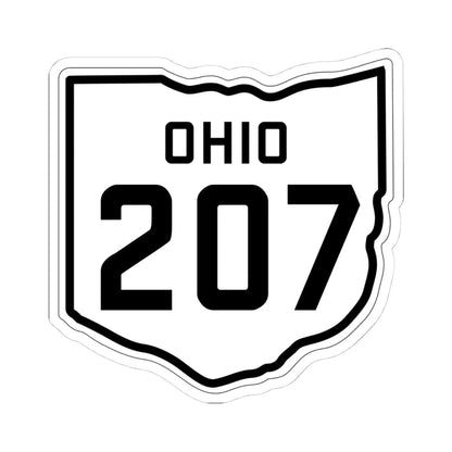 OH-207 1927 (Ohio) (Road Sign) STICKER Vinyl Kiss-Cut Decal 4 Inch White - The Sticker Space