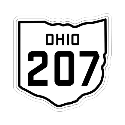 OH-207 1927 (Ohio) (Road Sign) STICKER Vinyl Kiss-Cut Decal 6 Inch White - The Sticker Space