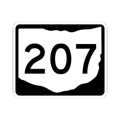 OH-207 (Ohio) (Road Sign) STICKER Vinyl Kiss-Cut Decal 6 Inch White - The Sticker Space