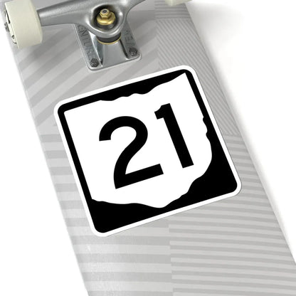 OH-21 (Ohio) (Road Sign) STICKER Vinyl Kiss-Cut Decal - The Sticker Space