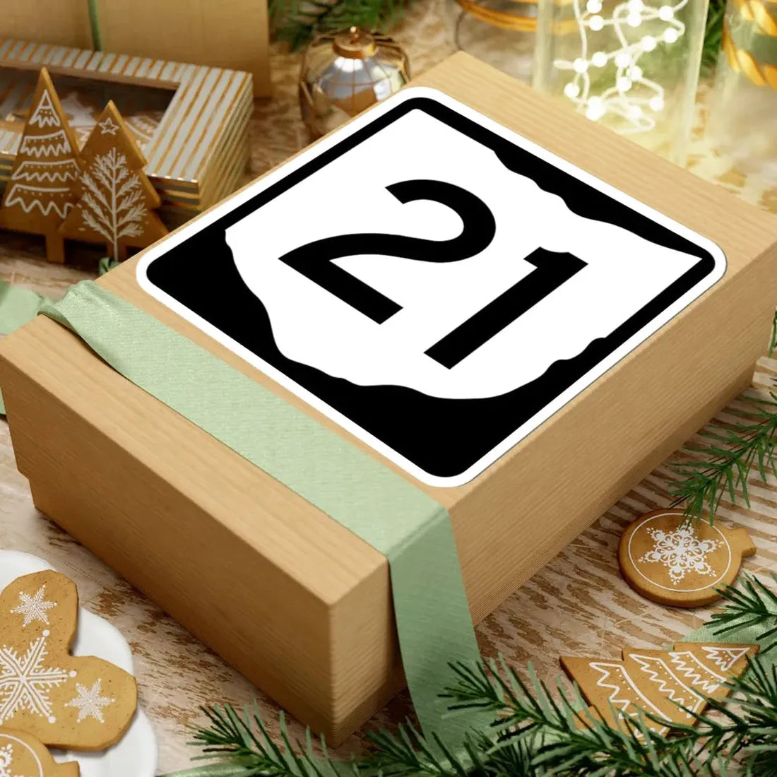 OH-21 (Ohio) (Road Sign) STICKER Vinyl Kiss-Cut Decal - The Sticker Space