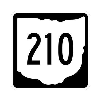 OH-210 1967 (Ohio) (Road Sign) STICKER Vinyl Kiss-Cut Decal 4 Inch White - The Sticker Space
