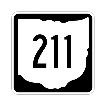 OH-211 1967 (Ohio) (Road Sign) STICKER Vinyl Kiss-Cut Decal 4 Inch White - The Sticker Space