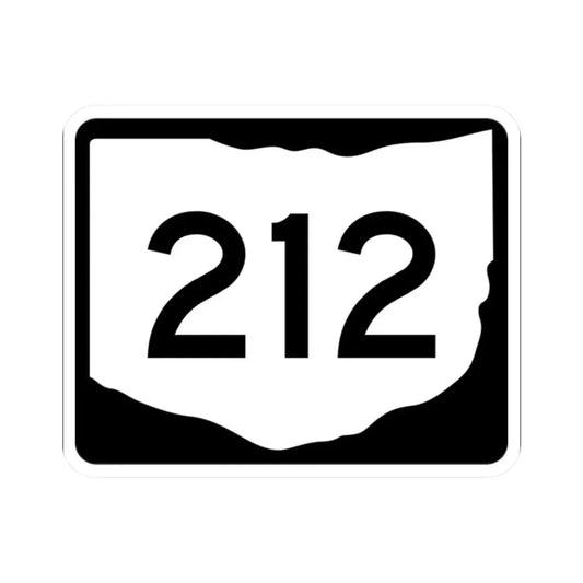 OH-212 (Ohio) (Road Sign) STICKER Vinyl Kiss-Cut Decal 2 Inch White - The Sticker Space