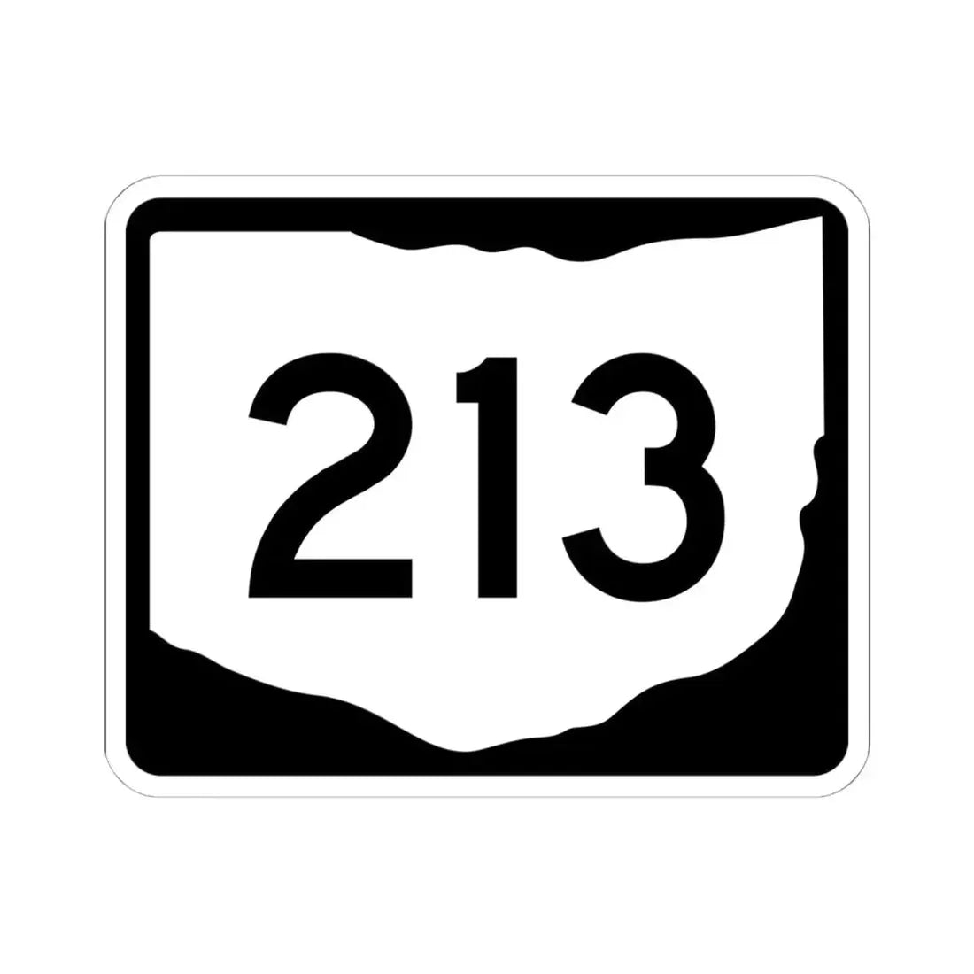 OH-213 (Ohio) (Road Sign) STICKER Vinyl Kiss-Cut Decal 6 Inch White - The Sticker Space