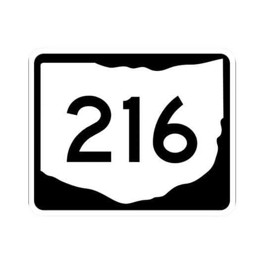 OH-216 (Ohio) (Road Sign) STICKER Vinyl Kiss-Cut Decal 2 Inch White - The Sticker Space