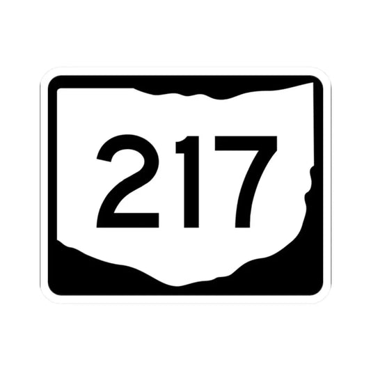 OH-217 (Ohio) (Road Sign) STICKER Vinyl Kiss-Cut Decal 2 Inch White - The Sticker Space