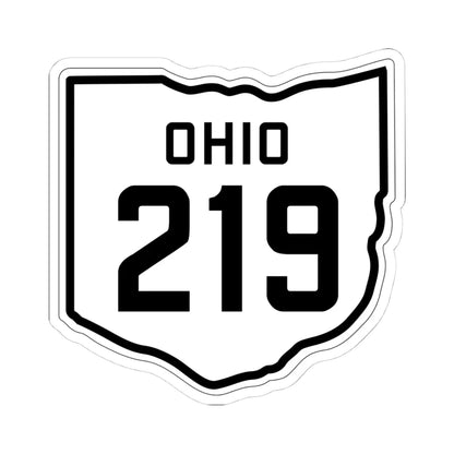 OH-219 1927 (Ohio) (Road Sign) STICKER Vinyl Kiss-Cut Decal 4 Inch White - The Sticker Space