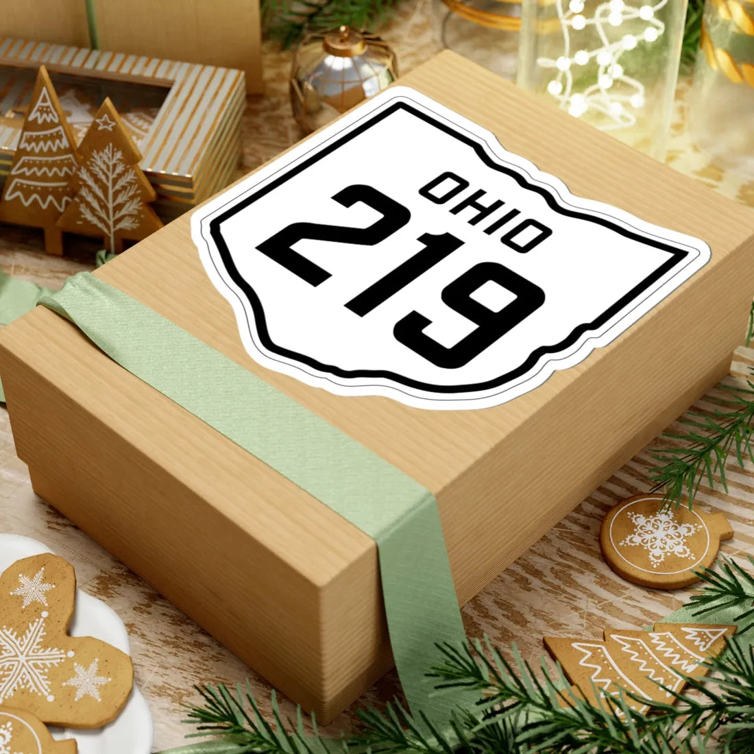 OH-219 1927 (Ohio) (Road Sign) STICKER Vinyl Kiss-Cut Decal - The Sticker Space