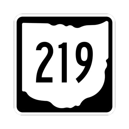 OH-219 1967 (Ohio) (Road Sign) STICKER Vinyl Kiss-Cut Decal 3 Inch White - The Sticker Space