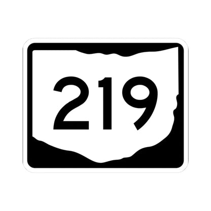 OH-219 (Ohio) (Road Sign) STICKER Vinyl Kiss-Cut Decal 3 Inch White - The Sticker Space