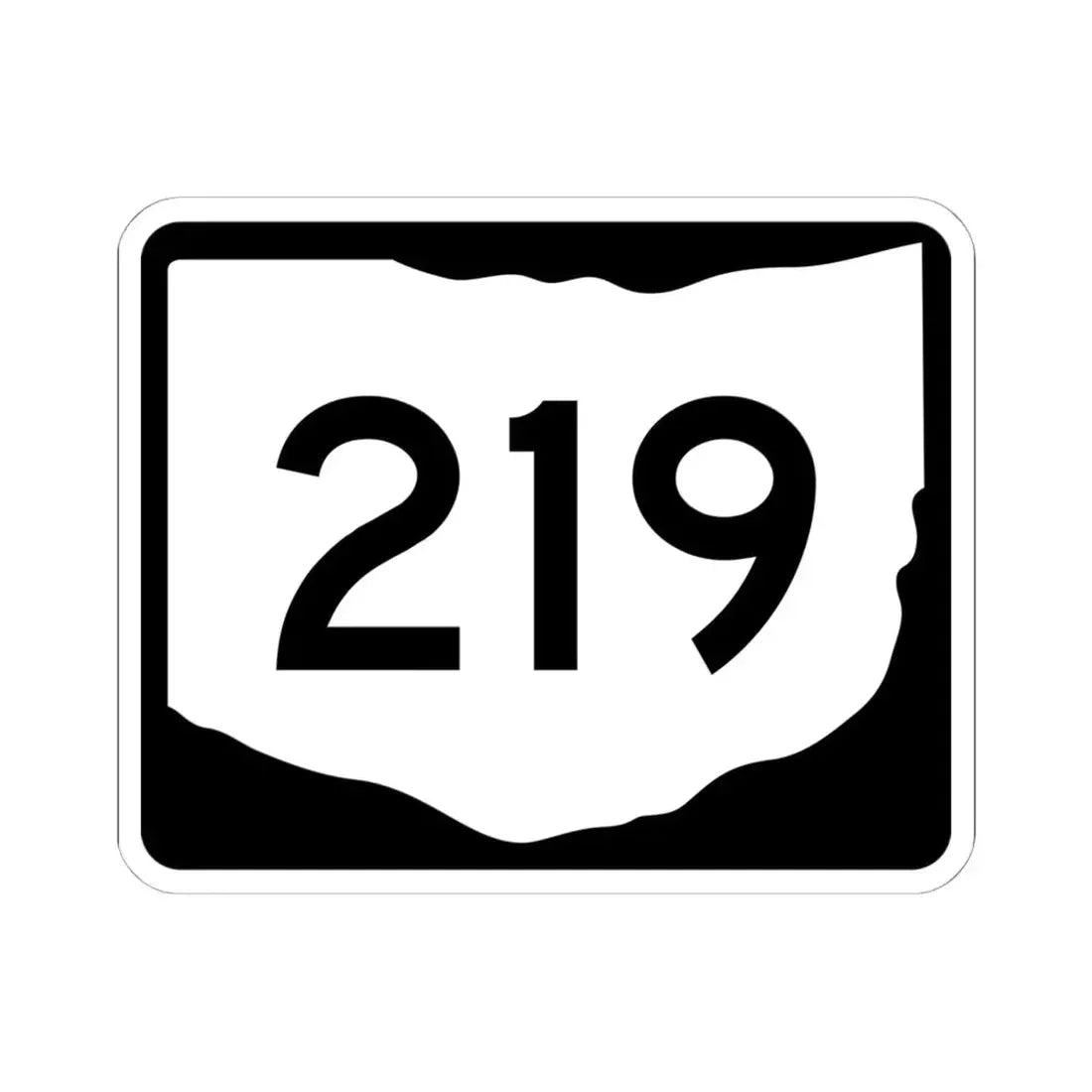 OH-219 (Ohio) (Road Sign) STICKER Vinyl Kiss-Cut Decal 6 Inch White - The Sticker Space