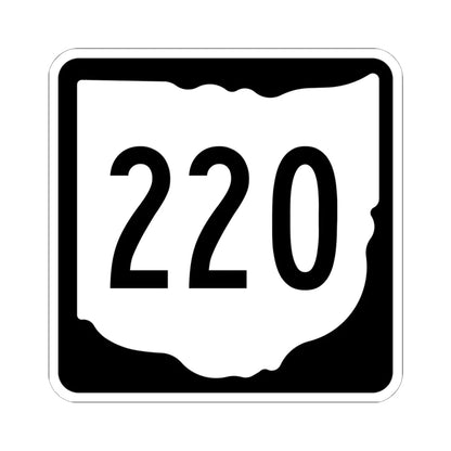 OH-220 1967 (Ohio) (Road Sign) STICKER Vinyl Kiss-Cut Decal 6 Inch White - The Sticker Space
