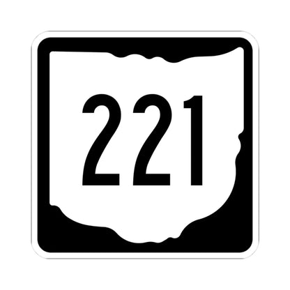 OH-221 1967 (Ohio) (Road Sign) STICKER Vinyl Kiss-Cut Decal 3 Inch White - The Sticker Space