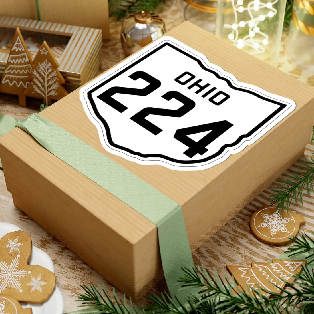 OH-224 1927 (Ohio) (Road Sign) STICKER Vinyl Kiss-Cut Decal - The Sticker Space