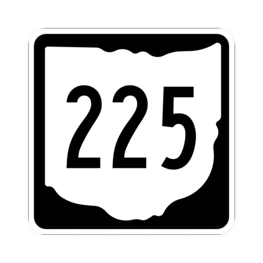 OH-225 1967 (Ohio) (Road Sign) STICKER Vinyl Kiss-Cut Decal 2 Inch White - The Sticker Space