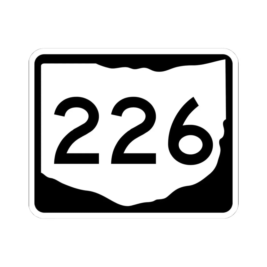 OH-226 (Ohio) (Road Sign) STICKER Vinyl Kiss-Cut Decal 4 Inch White - The Sticker Space