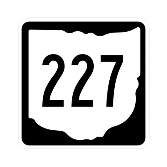 OH-227 1967 (Ohio) (Road Sign) STICKER Vinyl Kiss-Cut Decal 2 Inch White - The Sticker Space