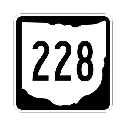 OH-228 1967 (Ohio) (Road Sign) STICKER Vinyl Kiss-Cut Decal 4 Inch White - The Sticker Space