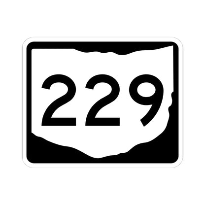 OH-229 (Ohio) (Road Sign) STICKER Vinyl Kiss-Cut Decal 4 Inch White - The Sticker Space