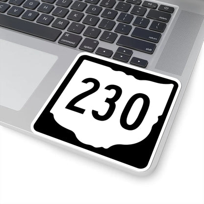 OH-230 1967 (Ohio) (Road Sign) STICKER Vinyl Kiss-Cut Decal - The Sticker Space
