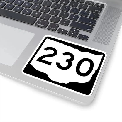 OH-230 (Ohio) (Road Sign) STICKER Vinyl Kiss-Cut Decal - The Sticker Space