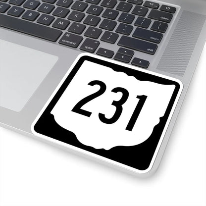OH-231 1967 (Ohio) (Road Sign) STICKER Vinyl Kiss-Cut Decal - The Sticker Space