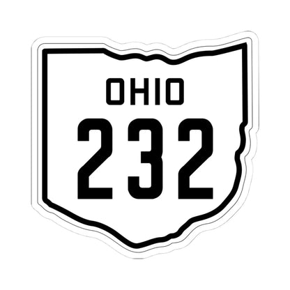 OH-232 1927 (Ohio) (Road Sign) STICKER Vinyl Kiss-Cut Decal 4 Inch White - The Sticker Space