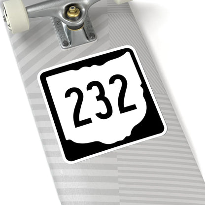 OH-232 1967 (Ohio) (Road Sign) STICKER Vinyl Kiss-Cut Decal - The Sticker Space