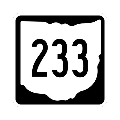 OH-233 1967 (Ohio) (Road Sign) STICKER Vinyl Kiss-Cut Decal 6 Inch White - The Sticker Space