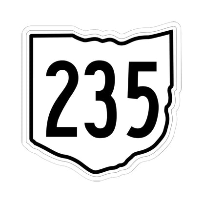 OH-235 1960 (Ohio) (Road Sign) STICKER Vinyl Kiss-Cut Decal 6 Inch White - The Sticker Space