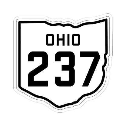 OH-237 1927 (Ohio) (Road Sign) STICKER Vinyl Kiss-Cut Decal 4 Inch White - The Sticker Space