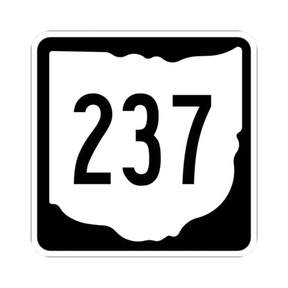 OH-237 1967 (Ohio) (Road Sign) STICKER Vinyl Kiss-Cut Decal 2 Inch White - The Sticker Space