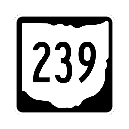 OH-239 1967 (Ohio) (Road Sign) STICKER Vinyl Kiss-Cut Decal 4 Inch White - The Sticker Space