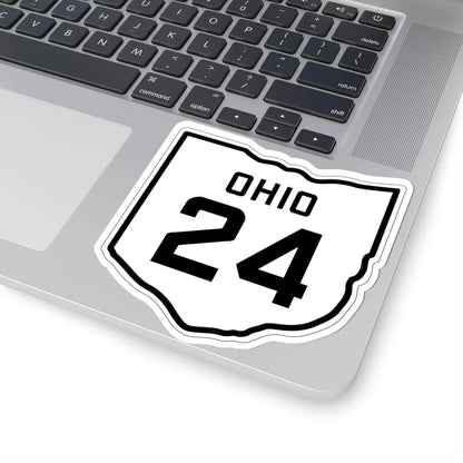 OH-24 1927 (Ohio) (Road Sign) STICKER Vinyl Kiss-Cut Decal - The Sticker Space