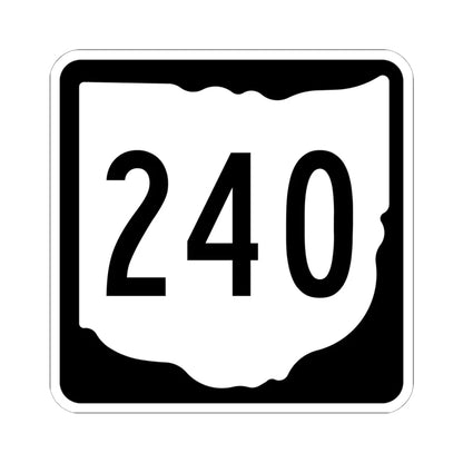 OH-240 1967 (Ohio) (Road Sign) STICKER Vinyl Kiss-Cut Decal 6 Inch White - The Sticker Space