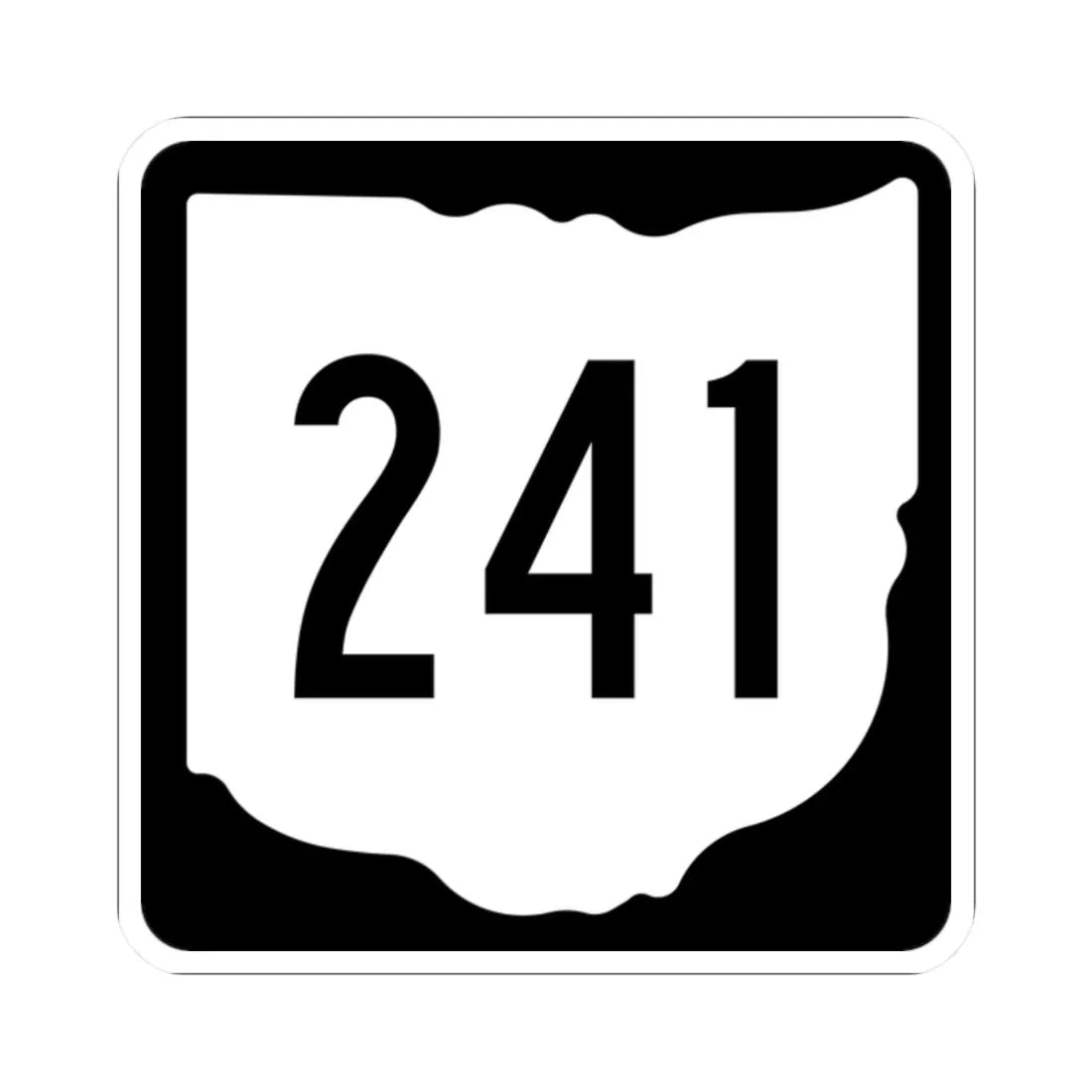 OH-241 1967 (Ohio) (Road Sign) STICKER Vinyl Kiss-Cut Decal 2 Inch White - The Sticker Space