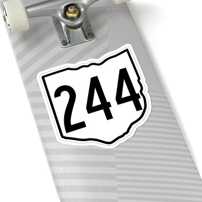 OH-244 1960 (Ohio) (Road Sign) STICKER Vinyl Kiss-Cut Decal - The Sticker Space