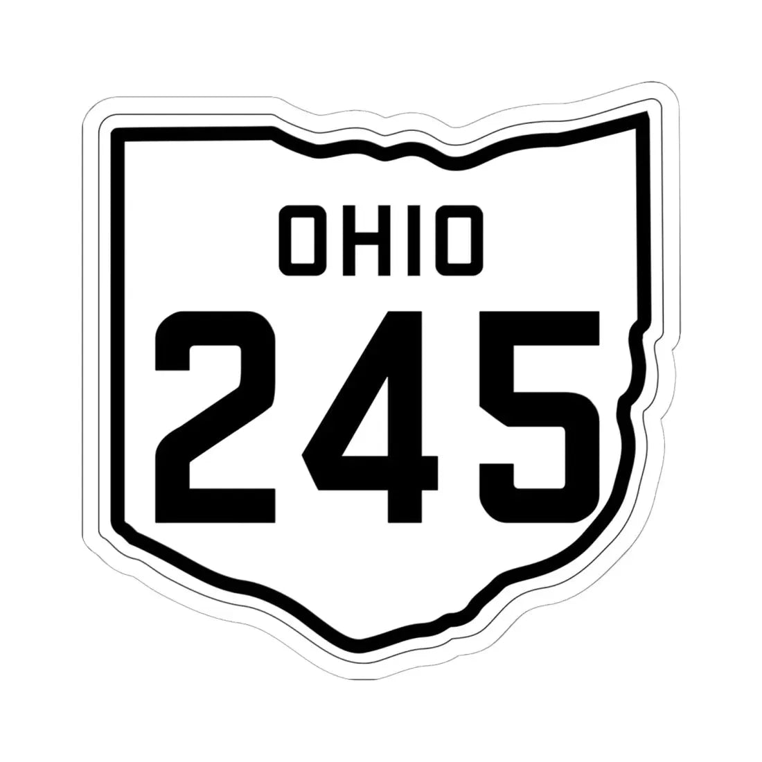 OH-245 1927 (Ohio) (Road Sign) STICKER Vinyl Kiss-Cut Decal - The Sticker Space