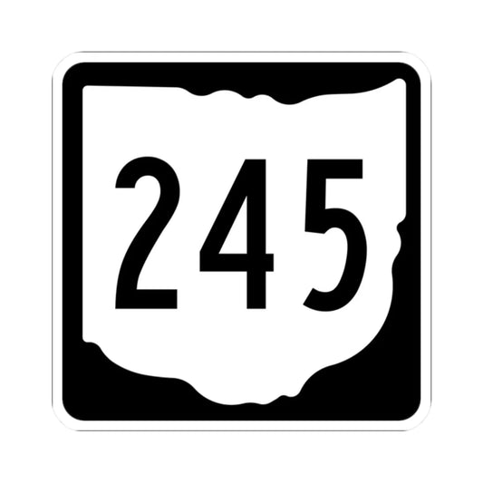 OH-245 1967 (Ohio) (Road Sign) STICKER Vinyl Kiss-Cut Decal 2 Inch White - The Sticker Space