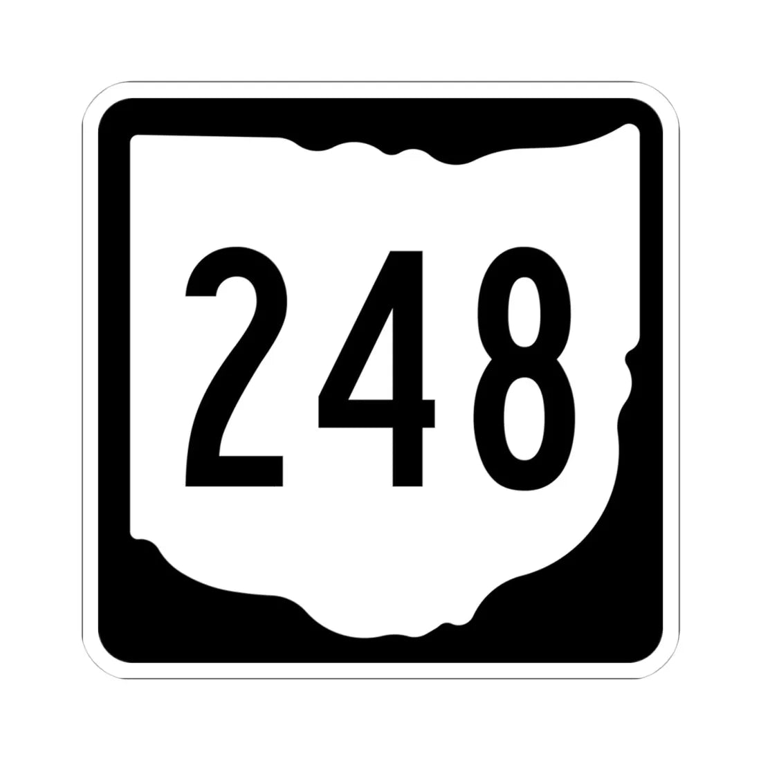 OH-248 1967 (Ohio) (Road Sign) STICKER Vinyl Kiss-Cut Decal 4 Inch White - The Sticker Space