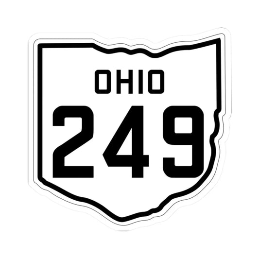 OH-249 1927 (Ohio) (Road Sign) STICKER Vinyl Kiss-Cut Decal 2 Inch White - The Sticker Space