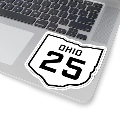OH-25 1927 (Ohio) (Road Sign) STICKER Vinyl Kiss-Cut Decal - The Sticker Space